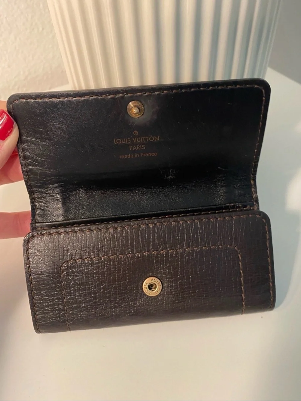 Final Price Mens Louis Vuitton Utah Leather 4 Ring Key Case